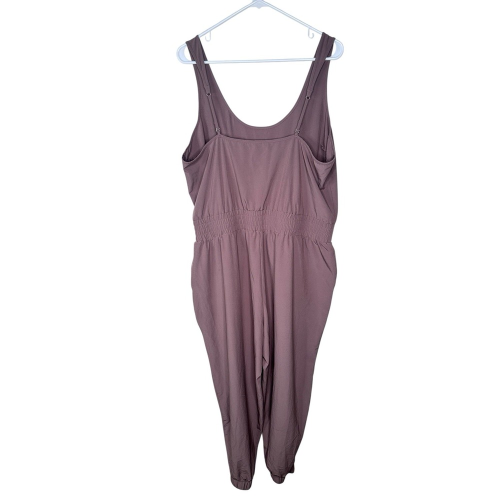 Abercrombie & Fitch Travelers Jogger Tan Sleeveless Jumpsuit  XL X-Large Jumper - Picture 2 of 9